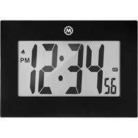 Large Frame Clock, Digital, Battery Operated, 9" W x 1" D x 6.5" H, Black Infinity Industrial Services Inc.