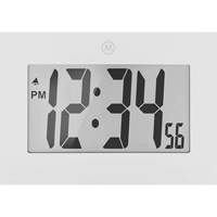 Large Frame Clock, Digital, Battery Operated, 9" W x 1" D x 6.5" H, White Infinity Industrial Services Inc.