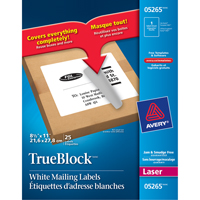 TrueBlock Laser Shipping Labels, 11" W x 8.5" L, White Infinity Industrial Services Inc.