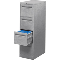 Vertical Filing Cabinet with Recessed Drawer Handles, 3 Drawers, 18.15" W x 26.56" D x 40" H, Grey Infinity Industrial Services Inc.