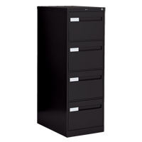 Vertical Filing Cabinet with Recessed Drawer Handles, 4 Drawers, 18.15" W x 26.56" D x 52" H, Black Infinity Industrial Services Inc.