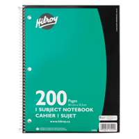 1 Subject Spiral Notebook Infinity Industrial Services Inc.