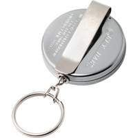 Original Series Retractable Keychain, Chrome, 24" Cable, Belt Clip Attachment Infinity Industrial Services Inc.