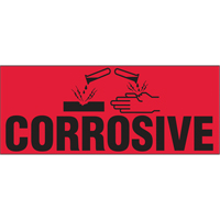 "Corrosive" Special Handling Labels, 5" L x 2" W, Black on Red Infinity Industrial Services Inc.