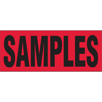 "Samples" Special Handling Labels, 5" L x 2" W, Black on Red Infinity Industrial Services Inc.