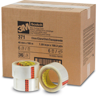 Scotch&reg; Box Sealing Tapes 371, Hot Melt Adhesive, 2 mils, 48 mm (1-22/25") x 100 m (328') Infinity Industrial Services Inc.