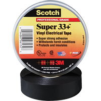 Scotch&reg; Super 33 Tape, 19 mm (3/4") x 20.1 m (66'), Black, 7 mils Infinity Industrial Services Inc.