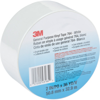 General Purpose Vinyl Tape 764, 48 mm (2") W x 32.9 m (108') L, White Infinity Industrial Services Inc.