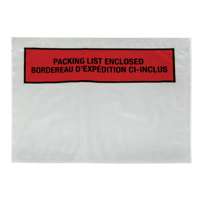 Pochette pour bordereau d'exp&eacute;dition, 7" lo x 5-1/2" la, Style Insertion par l'arri&egrave;re Infinity Industrial Services Inc.