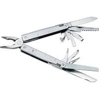 SwissTool Multi-Tool with Lockable Blade, Metal, Metal Handle, 155 mm L, 26 Functions, 0.7 lbs. Infinity Industrial Services Inc.