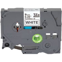 Cartouche de ruban flexible Tze, 9 mm x 26'/8 m, Noir sur blanc Infinity Industrial Services Inc.