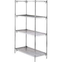Shelving Unit, 4 Tiers, 36" W x 63" H x 18" D Infinity Industrial Services Inc.