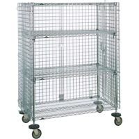 Security Carts, Chrome Plated, 21-1/2" x 68-1/2 x 50-1/2", 500 lbs. Capacity Infinity Industrial Services Inc.