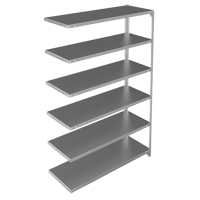 Shelving Unit, Galvanized Steel, Slotted Angle, 275 lbs. Capacity, 48" W x 72" H x 18" D Infinity Industrial Services Inc.