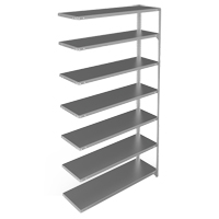 Shelving Unit, Galvanized Steel, Slotted Angle, 300 lbs. Capacity, 48" W x 84" H x 15" D Infinity Industrial Services Inc.