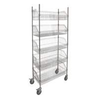 Wire Basket Shelving Cart, 5 Tiers, 48" W x 80" H x 24" D Infinity Industrial Services Inc.