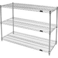 Heavy-Duty Chromate Wire Shelving, 3 Tiers, 36" W x 33" H x 24" D Infinity Industrial Services Inc.
