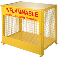 Gas Cylinder Cabinets, 6 Cylinder Capacity, 44" W x 30" D x 37" H, Yellow Infinity Industrial Services Inc.