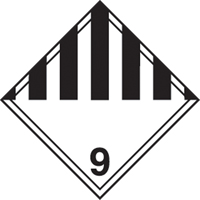 TDG Shipping Labels, Class 9, Miscellaneous Dangerous Goods, Paper Infinity Industrial Services Inc.