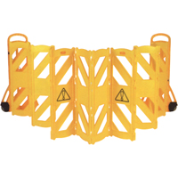 Portable Mobile Barriers, 13' L, Plastic, Yellow Infinity Industrial Services Inc.