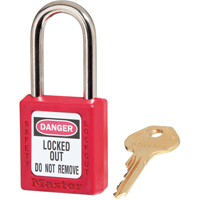 Zenex Padlocks, Safety Padlock, Keyed Different, Thermoplastic, 1-1/2" Width Infinity Industrial Services Inc.