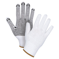 Gants tricot&eacute;s &agrave; pois, Poly/coton, Un c&ocirc;t&eacute;, Calibre 7, Grand Infinity Industrial Services Inc.