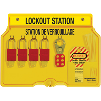 Lockout Station, Aluminum Padlocks, 4 Padlock Capacity, Padlocks Included Infinity Industrial Services Inc.