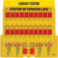 Lockout Station, Thermoplastic Padlocks, 20 Padlock Capacity, Padlocks Included Infinity Industrial Services Inc.