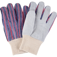 Gants de travail d'usage standard, Grand, Paume en Cuir de vache refendu Infinity Industrial Services Inc.