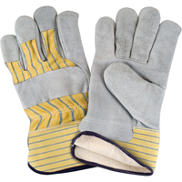 Gants d'ajusteur doubl&eacute;s pour l'hiver, T-Grand, Paume en Cuir de vache refendu, Doublure en Molleton de coton Infinity Industrial Services Inc.