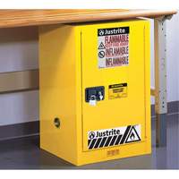 Sure-Grip&reg; EX Compac Flammable Safety Cabinet, 12 gal., 1 Door, 23.25" W x 35" H x 18" D Infinity Industrial Services Inc.