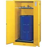 Armoires Sure-Grip EX pour entreposage de barils &agrave; la verticale, Capacit&eacute; de 55 gal. US, Jaune Infinity Industrial Services Inc.