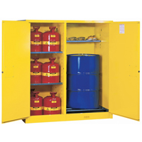 Armoires Sure-Grip EX s&eacute;curitaires &agrave; double fonction, Capacit&eacute; de 115 gal. US, 13 barils, Jaune Infinity Industrial Services Inc.