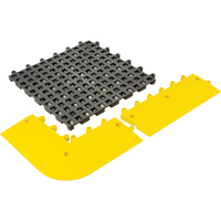 ErgoDeck&reg; General Purpose No. 564 Matting, PVC, 1-1/2' W x 1-1/2' L, 7/8" Thick, Charcoal Infinity Industrial Services Inc.