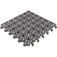 ErgoDeck&reg; General Purpose No. 564 Matting, PVC, 1-1/2' W x 1-1/2' L, 7/8" Thick, Charcoal Infinity Industrial Services Inc.
