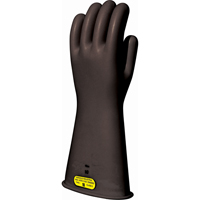 Black Natural Rubber Insulating Gloves, ASTM Class 2, Size 8, 16" L Infinity Industrial Services Inc.