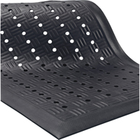 Cushion Station Mats, Slotted, 2' x 3-1/5' x 9/16", Black, Nitrile Infinity Industrial Services Inc.