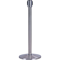 Poteau r&eacute;cepteur pour barri&egrave;res sur pieds pour le contr&ocirc;le des foules, Hauteur de 35", Acier inoxydable Infinity Industrial Services Inc.