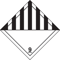 TDG Shipping Labels, Class 9, Miscellaneous Dangerous Goods, Paper Infinity Industrial Services Inc.