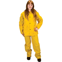 RZ100 Rain Suit, Polyester/PVC, Small, Yellow Infinity Industrial Services Inc.