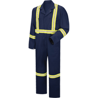 Enhanced Visibility Coveralls, Men's, Navy Blue, Size 38 Infinity Industrial Services Inc.
