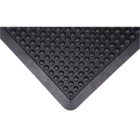 Tapis antifatigue en d&ocirc;me, &agrave; bulles, 2' x 3' x 1/2", Noir, Caoutchouc Infinity Industrial Services Inc.