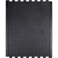 Tapis antifatigue en d&ocirc;me, &agrave; bulles, 3' x 4' x 1/2", Noir, Caoutchouc Infinity Industrial Services Inc.