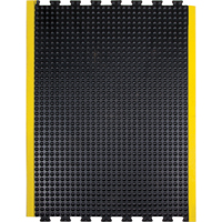 Tapis antifatigue en d&ocirc;me, &agrave; bulles, 3' x 4' x 1/2", Noir, Caoutchouc Infinity Industrial Services Inc.