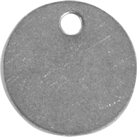&eacute;tiquettes vierges, Acier inoxydable, 1,5" dia. Infinity Industrial Services Inc.