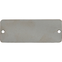 &eacute;tiquettes vierges, Acier inoxydable, 2" la x 1" h Infinity Industrial Services Inc.