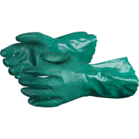 Chemstop Gloves with Crushed Ceramic-Powder Grip Finish, Size Medium/8, 12" L, Nitrile, Cotton Jersey Inner Lining, 40-mil Infinity Industrial Services Inc.
