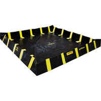QuickBerm&reg; Containment Berm with Inside Wall Supports, 745 US gal. Capacity, 10' W x 10' L x 12" H, Snap-Up Bracket Infinity Industrial Services Inc.