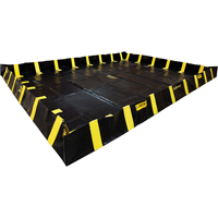 QuickBerm&reg; Containment Berm with Inside Wall Supports, 1435 US gal. Capacity, 12' W x 16' L x 12" H, Snap-Up Bracket Infinity Industrial Services Inc.