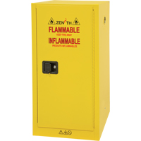 Flammable Storage Cabinet, 16 gal., 1 Door, 23" W x 44" H x 18" D Infinity Industrial Services Inc.